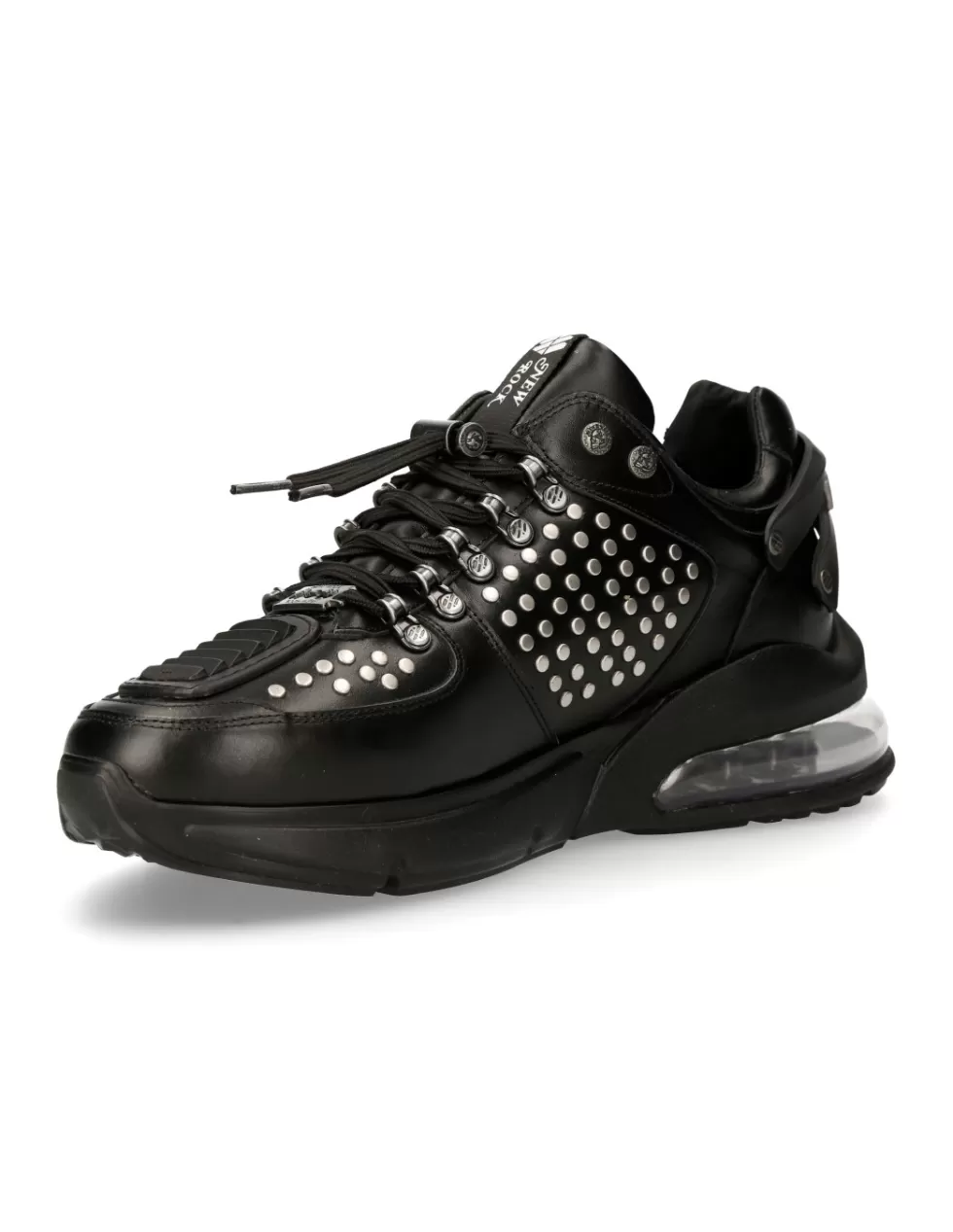 Scarpe da Ginnastica New Rock Crono - Nero Opaco con Lacci Regolabili, Design Ultraleggero per Massima Agilità - Modello Urban Sport M009S1