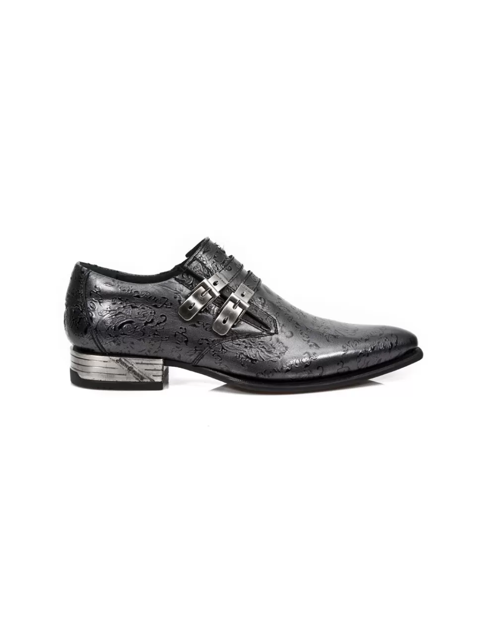Stivali New Rock Newman in Pelle con Zeppa Ammortizzata - Modello M2246C31, Stile Urbano Stringato per Look Imponenti