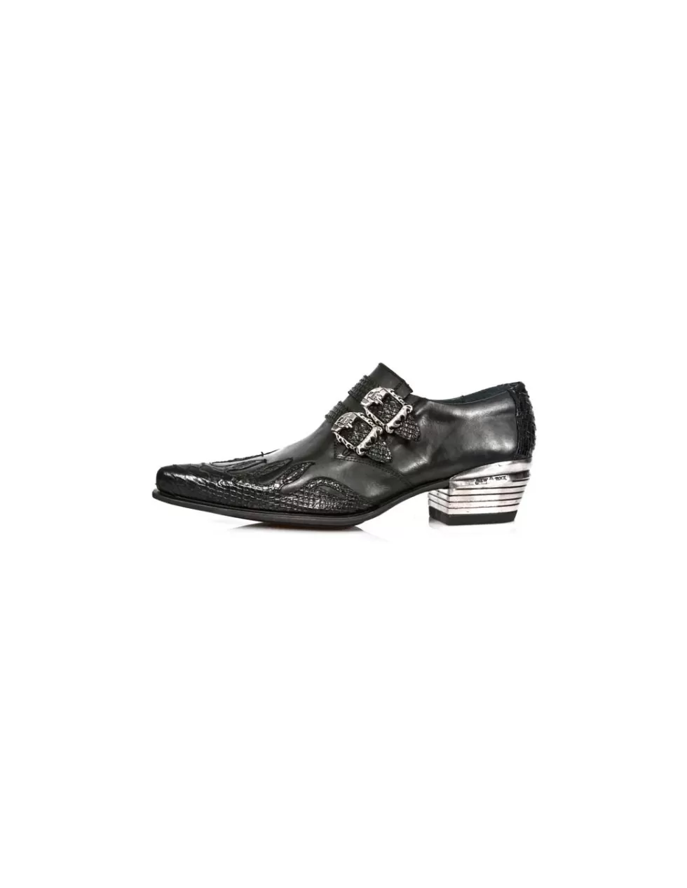 Scopri i mitici stivali New Rock Newman! Modello M2358C2 in pelle martellata con dettaglio punta rinforzata - stile urban robusto e iconico.