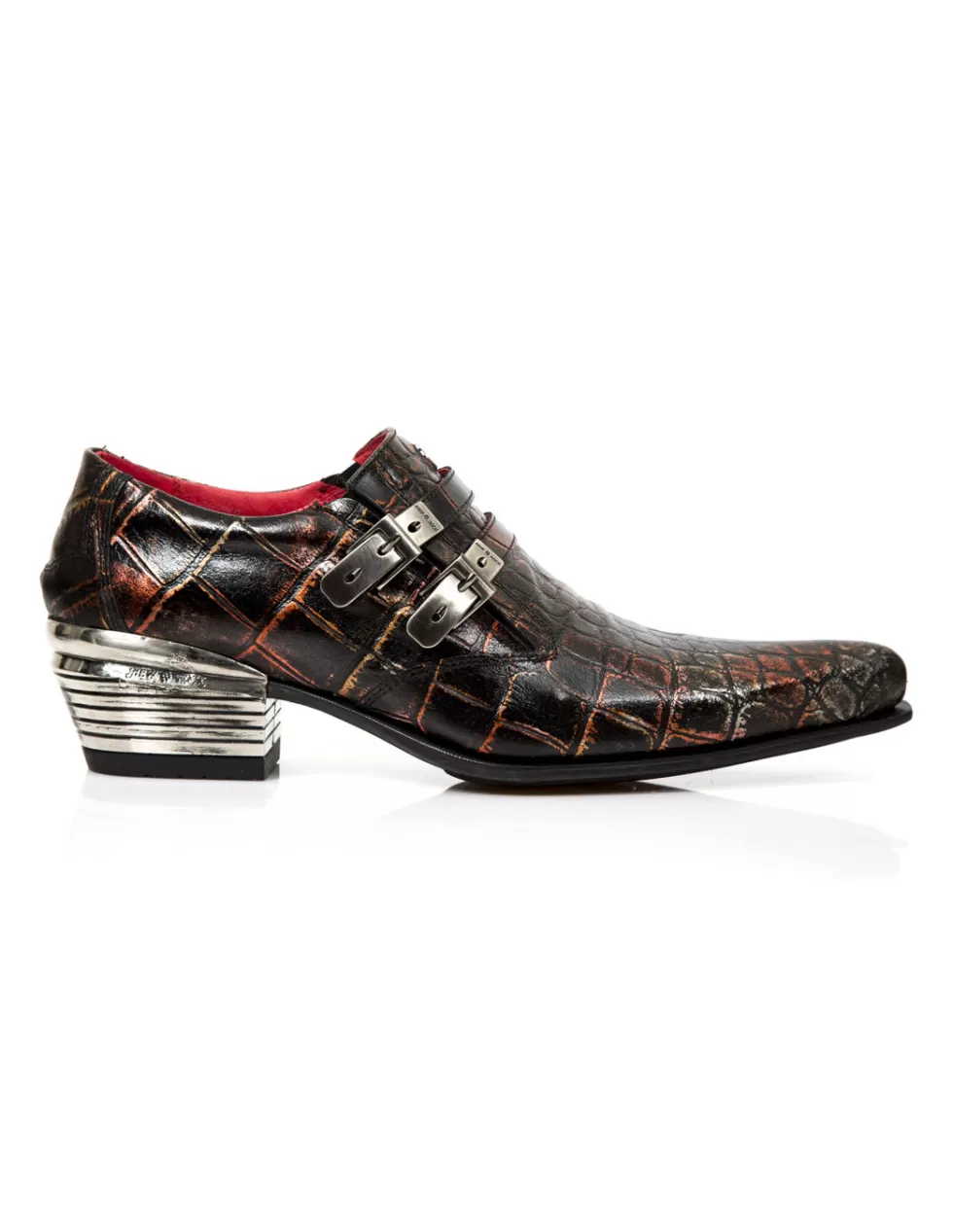 Stivali New Rock Newman - Modello M2246/C36 Uomo, Tacco Militare Resistente con Borchie Metalliche, Design Avanguardista in Pelle Nera, Taglio Maschile, Edizione Limitata Autunno/Inverno 2024