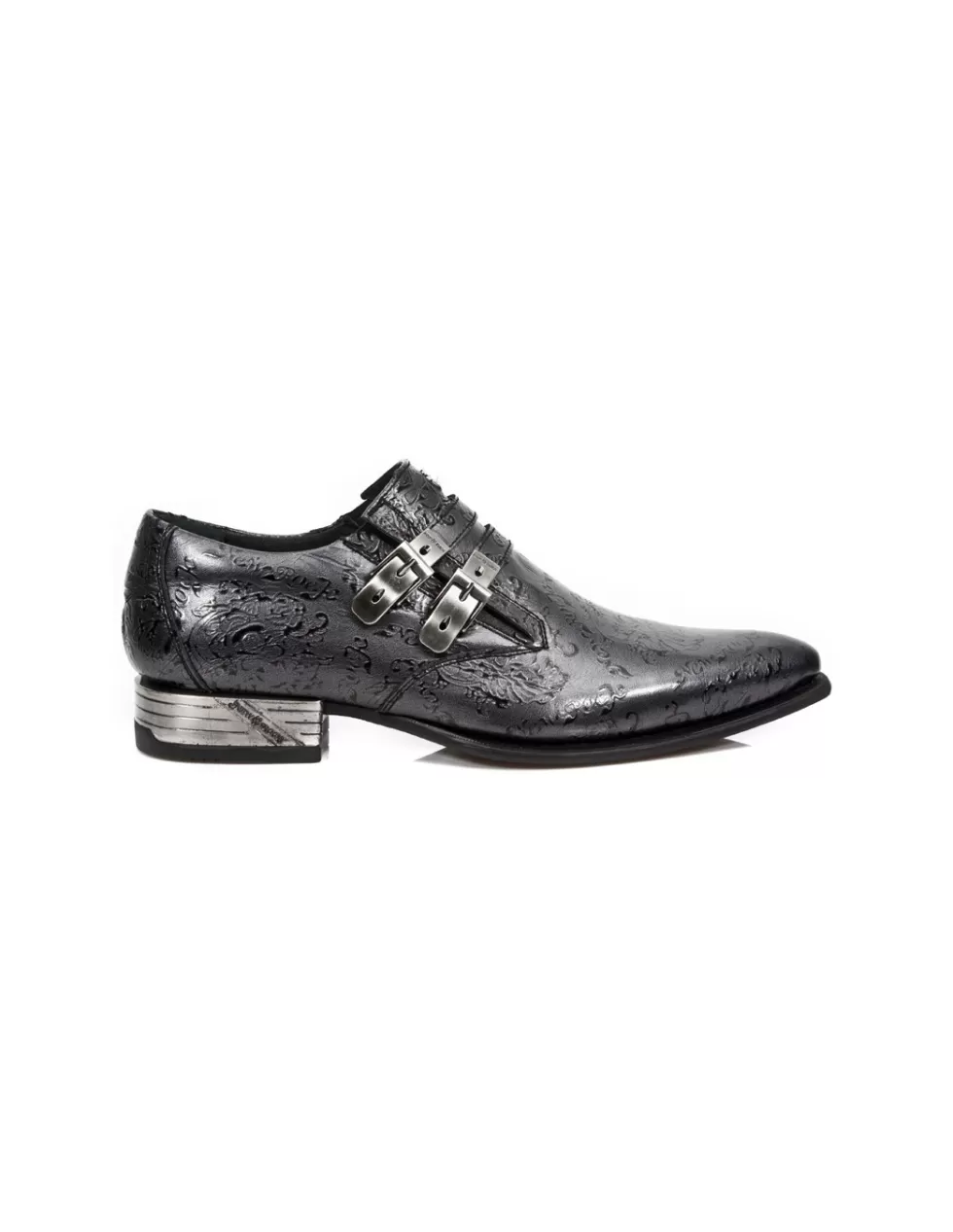 Stivali New Rock Newman in Pelle con Zeppa Ammortizzata - Modello M2246C31, Stile Urbano Stringato per Look Imponenti