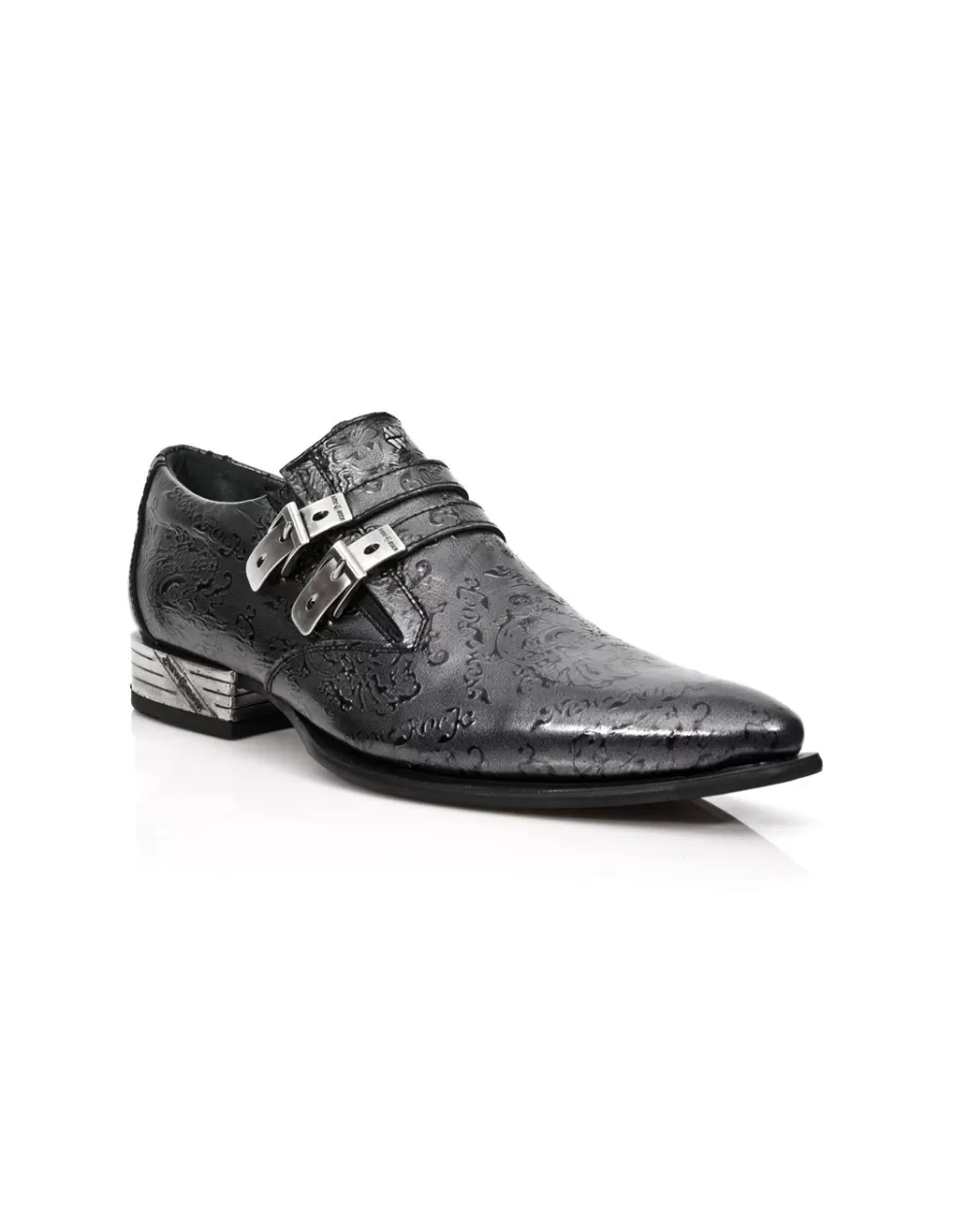 Stivali New Rock Newman in Pelle con Zeppa Ammortizzata - Modello M2246C31, Stile Urbano Stringato per Look Imponenti