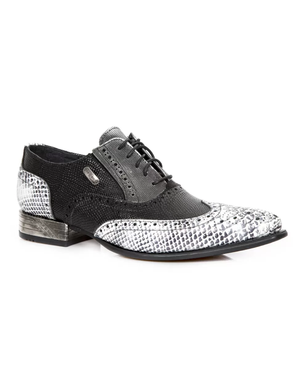 Scarpe New Rock Newman - Modello M-NW136 Stivali Stringati Urbani in Pelle, Colore C38