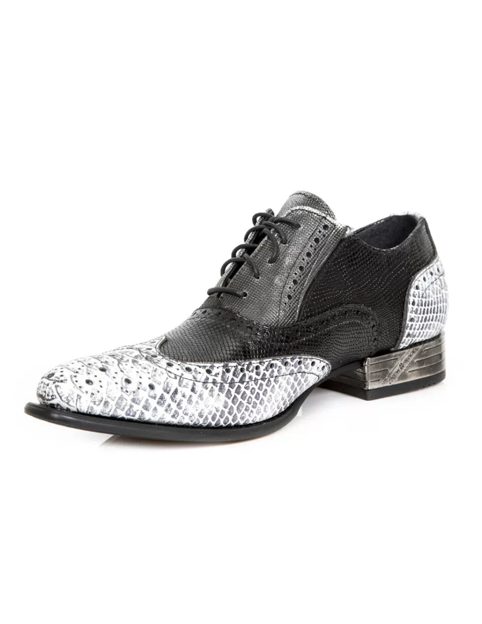 Scarpe New Rock Newman - Modello M-NW136 Stivali Stringati Urbani in Pelle, Colore C38