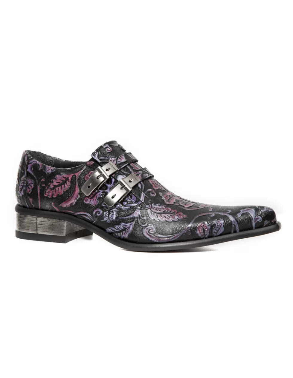 Stivaletti New Rock Newman M2246 in Pelle Scamosciata con Borchie Metalliche - Modello Unisex