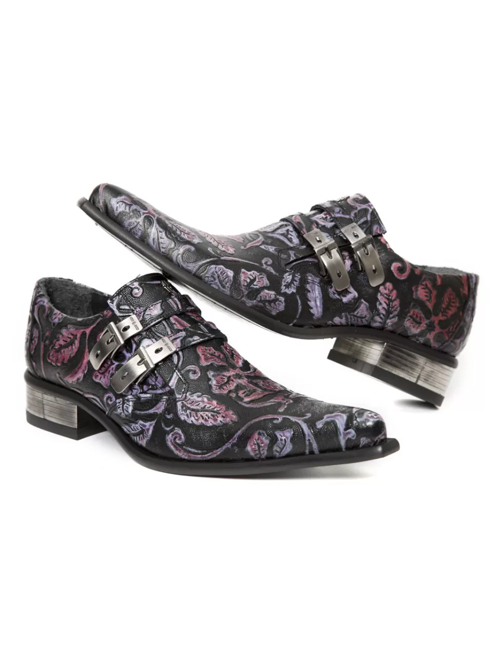 Stivaletti New Rock Newman M2246 in Pelle Scamosciata con Borchie Metalliche - Modello Unisex