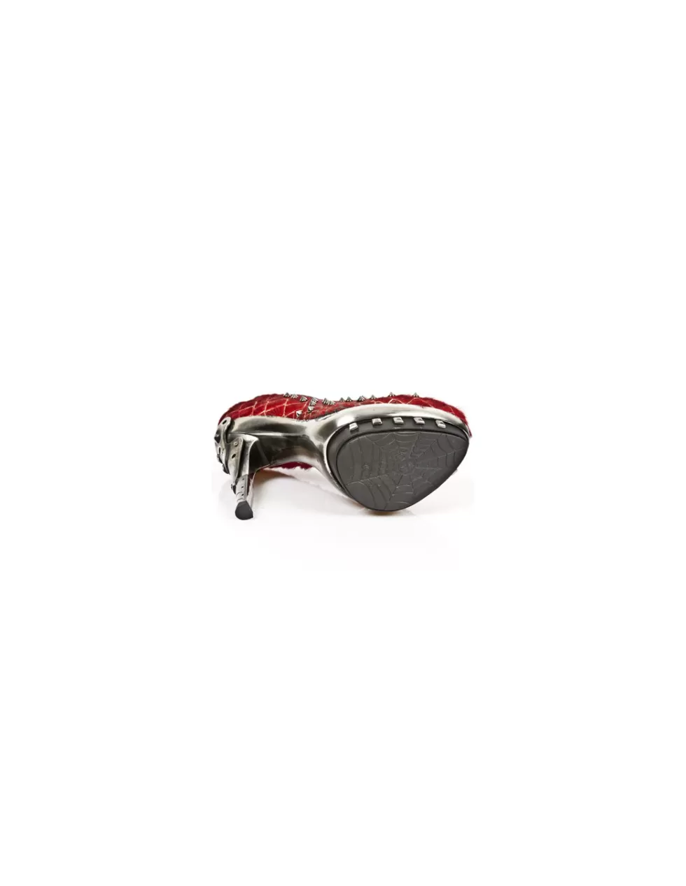 Stivali Alti con Tacco New Rock - Mod. M-PUNK034/C4 Stile Punk-Rock, Scarpe con Tacco Alto Iconiche per Look Audaci