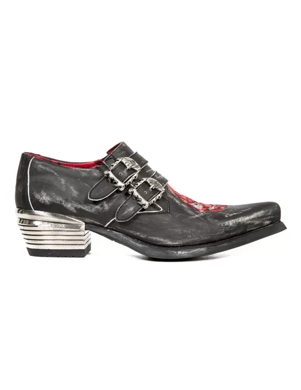 New Rock Stivaletti Urbani in Pelle M-WST023-C1 - Stile Avanguardista con Suola Rinforzata, Edizione Limitata Autunno/Inverno