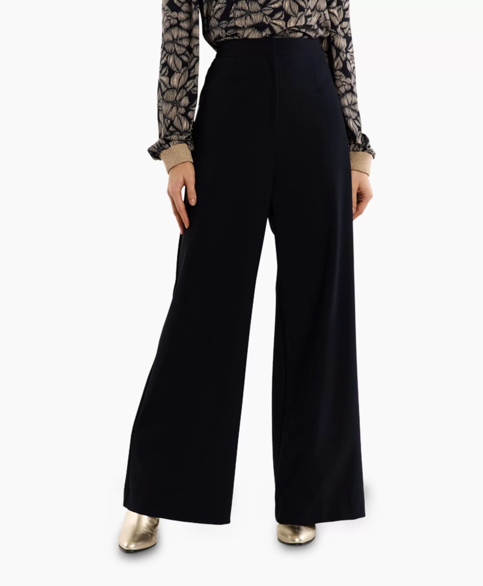 Pantaloni Eleganti Bonded Holly in Tonalità Blu Notte - Design Contemporaneo STUDIO ANNELOES