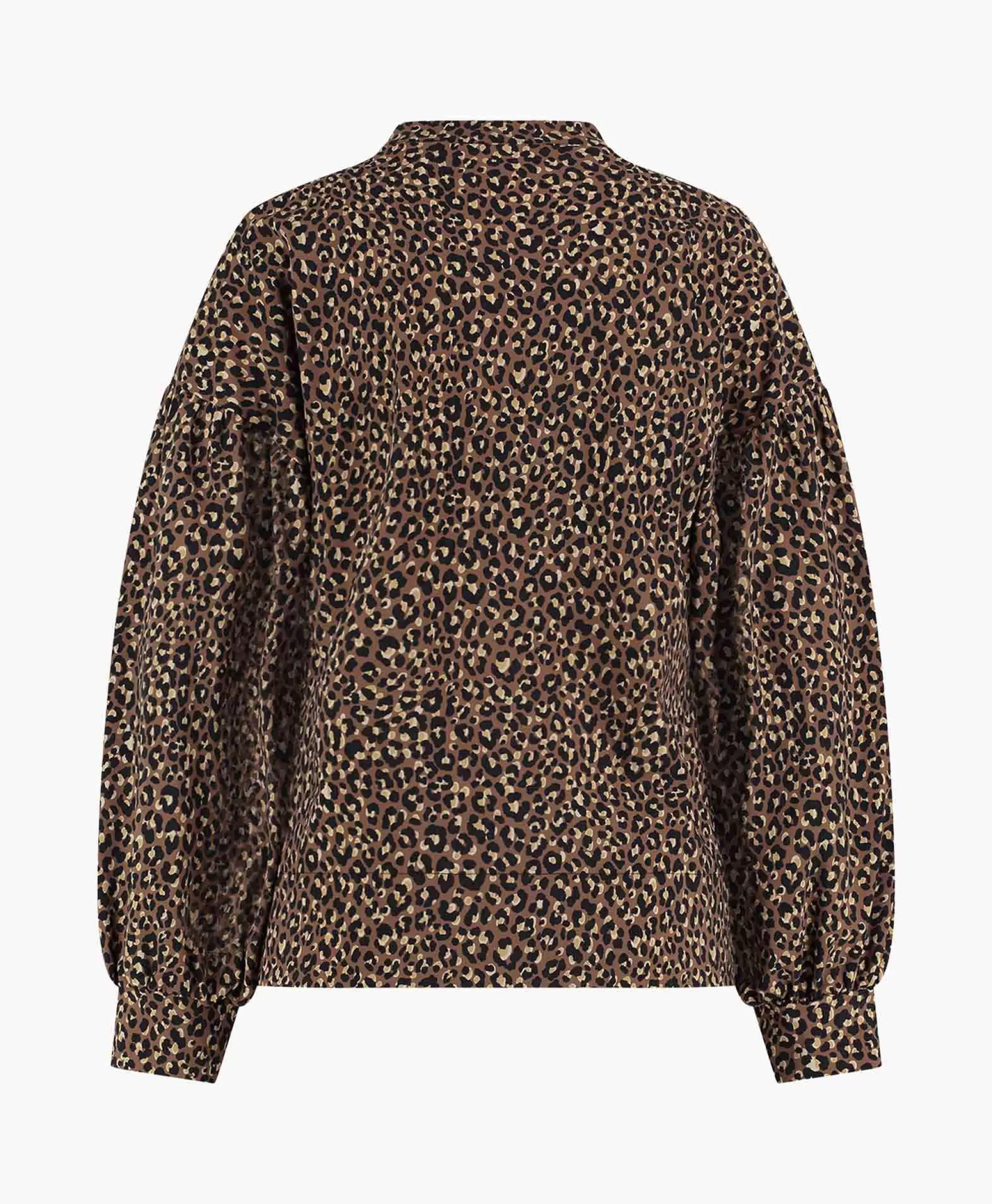 Magliette e Top Donna | Studio Anneloes: Julia Top con Motivo Leopardo in Marrone Chiaro