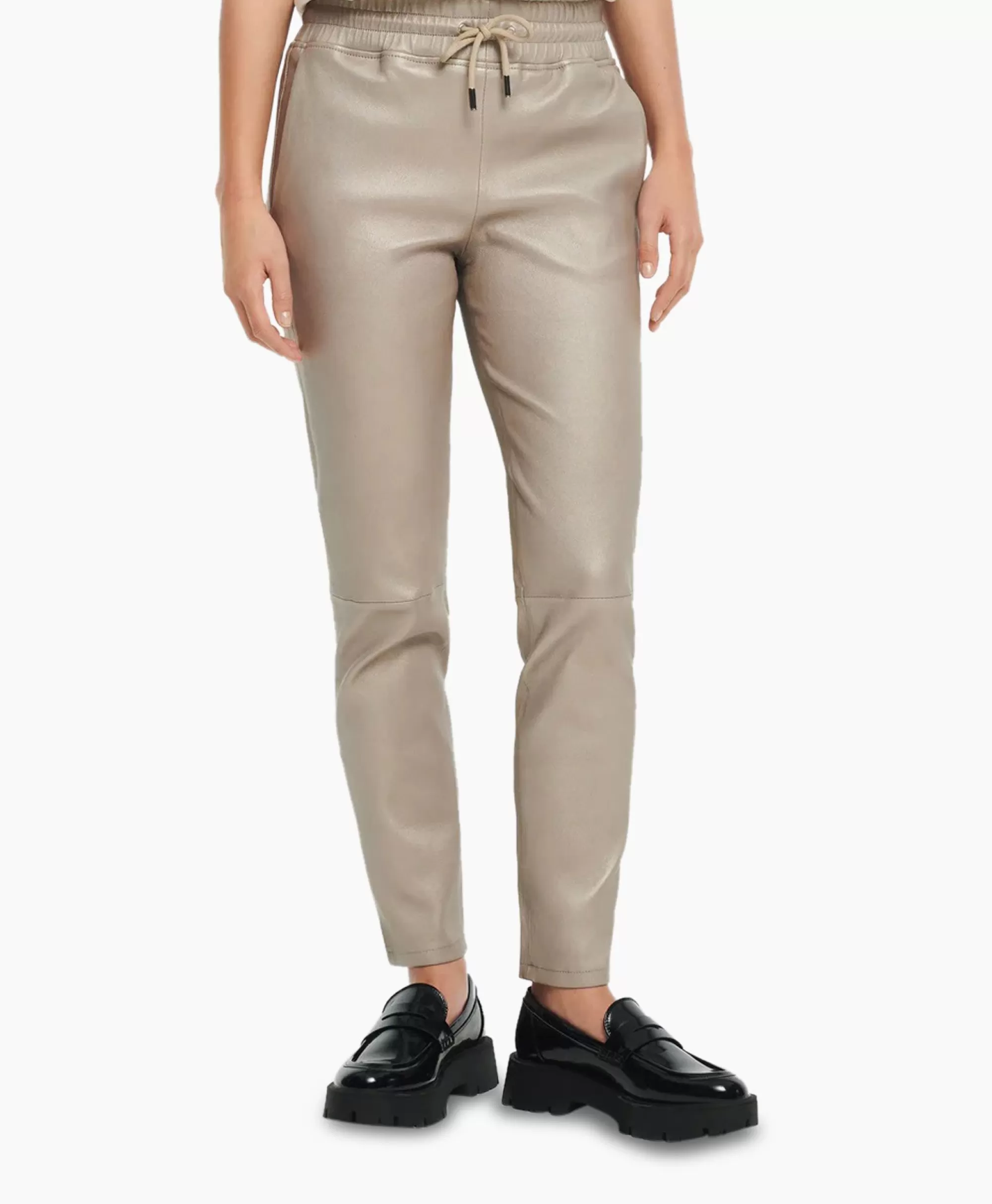Arma Studio - Pantaloni Naomi Elasticizzati Con Tocco Morbido, Beige - Ideali Per Il Tempo Libero