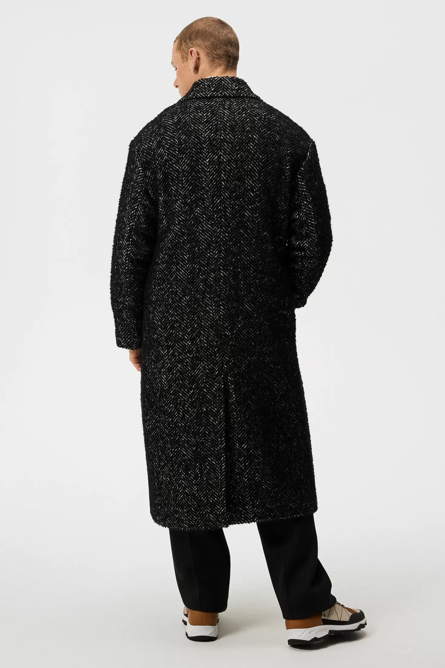 Giacca Uomo Willy Spina di Pesce - Cappotto Elegante J.Lindeberg con Design Moderno - Tessuto Premium Autunno/Inverno 2023 - Stile Urbano Raffinato