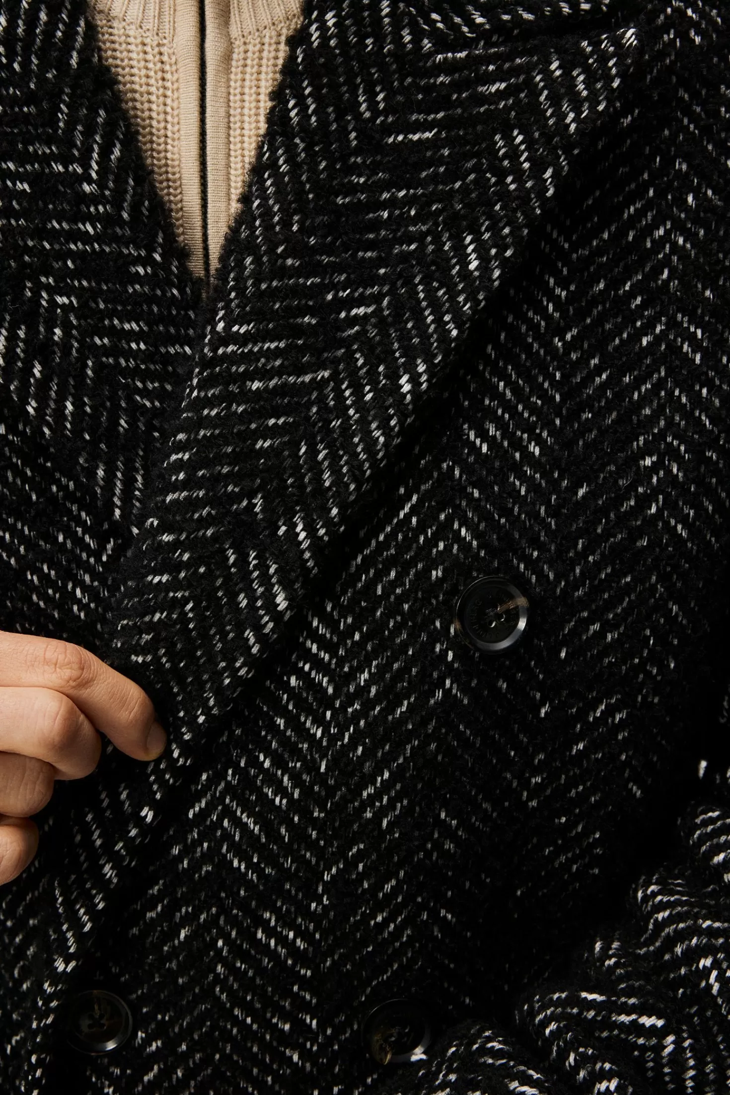 Giacca Uomo Willy Spina di Pesce - Cappotto Elegante J.Lindeberg con Design Moderno - Tessuto Premium Autunno/Inverno 2023 - Stile Urbano Raffinato