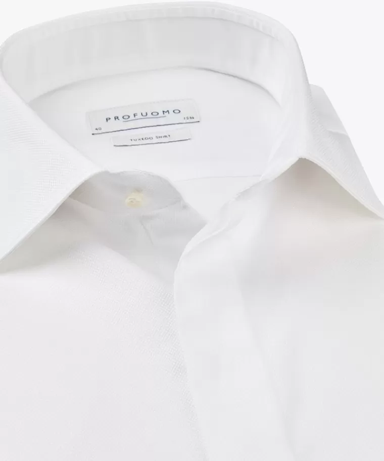 Profuomo Camicia Smoking Elegante Bianco - Offerta Lampo Autunnale 2023 | Edizione Limitata con Stile Impeccabile
