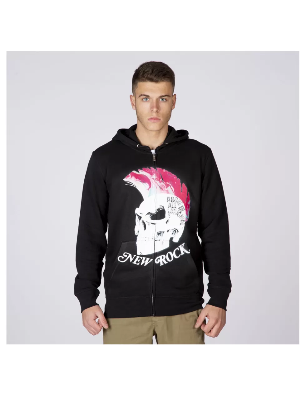 Felpe con Cappuccio New Rock Modello W-NRHOODIE5-S1 - Stile Urbano Unisex, Tessuto Morbido e Design Premium per Autunno/Inverno 2024