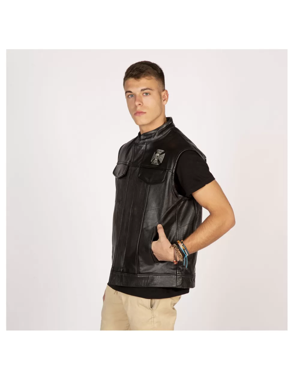 Giacca New Rock Stile Futurista - Modello W-NRLM-J011-S2 con Fodera Trapuntata, Edizione Autunno/Inverno 2023