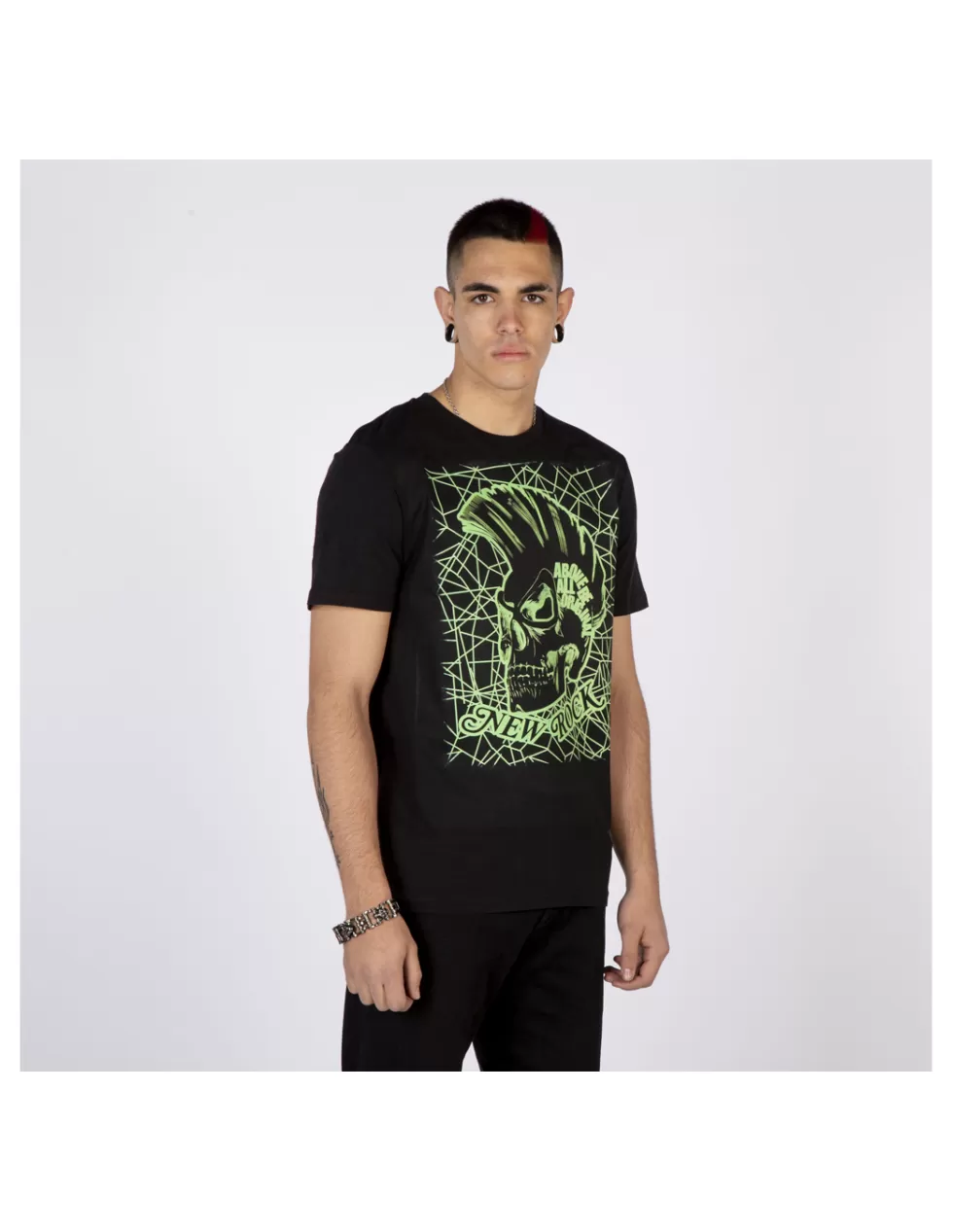 New Rock Magliette Urbaniche Mod. 20-S3 - T-Shirt Streetwear con Design Grintoso per Stile Rockabilly