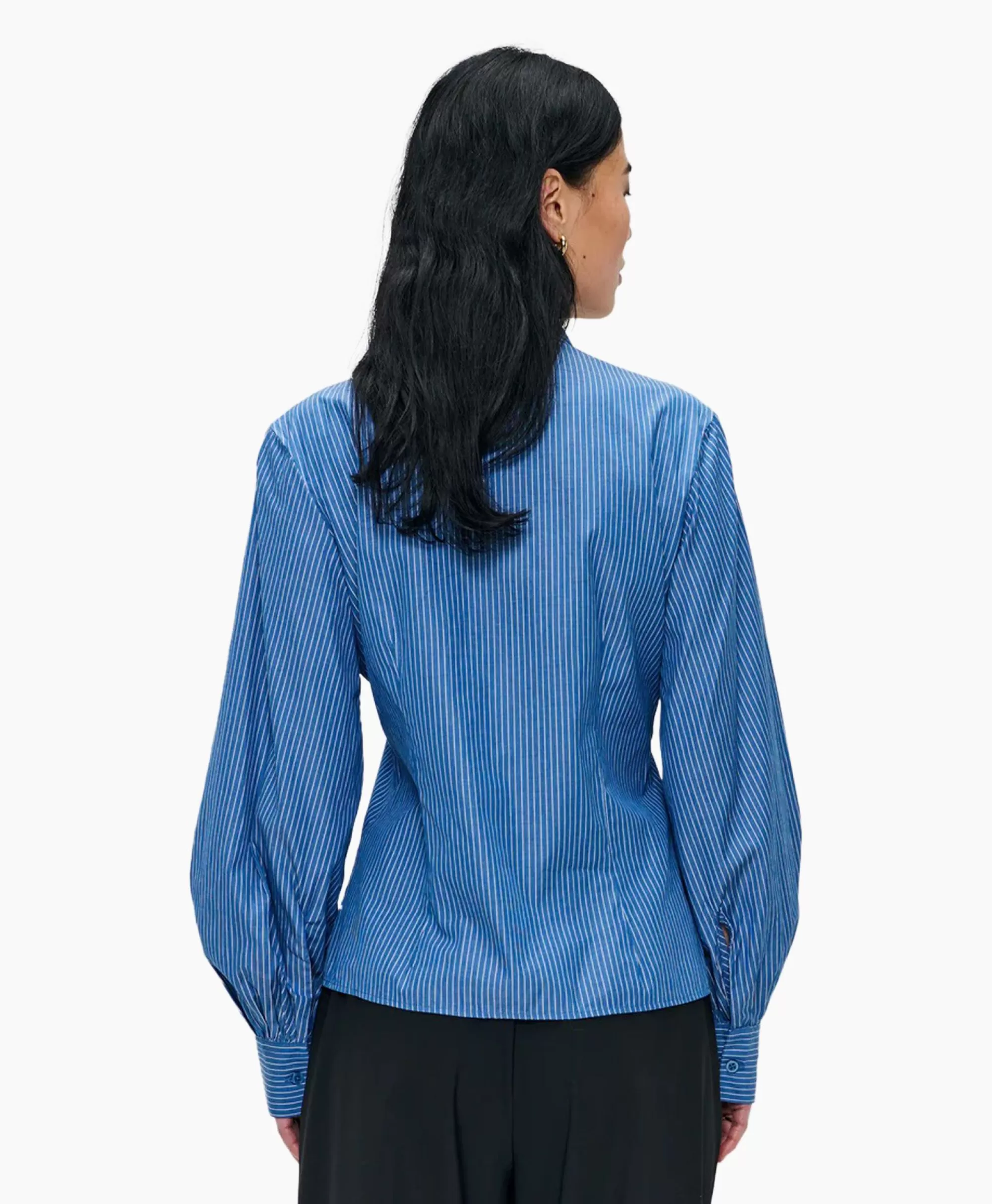 Zenggi Camicia con Maniche a Sbuffo - Blu Elettrico per Look Femminile e Stiloso | Moda Primavera 2024
