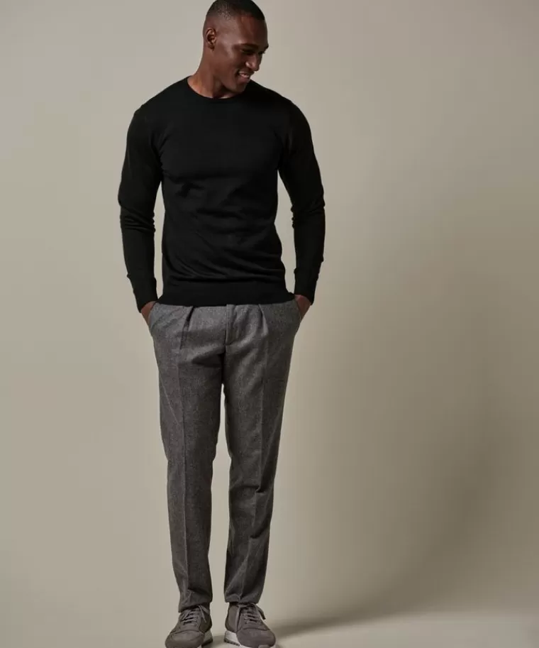 Maglione Profuomo in Lana Merino Morbida - Nero, Offerta Lampo per Look Invernale Elegante

(：，
